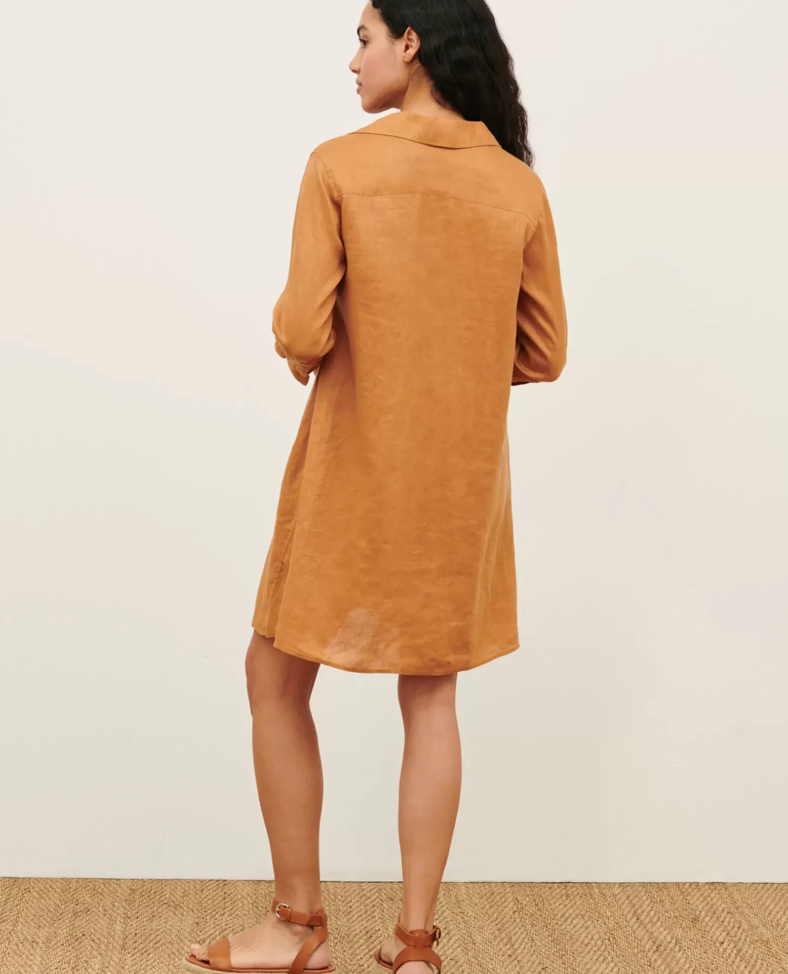 Robes|Comptoir des Cotonniers Daisy - Robe Ample En Lin 0320 Almond Brown