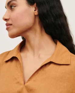 Robes|Comptoir des Cotonniers Daisy - Robe Ample En Lin 0320 Almond Brown