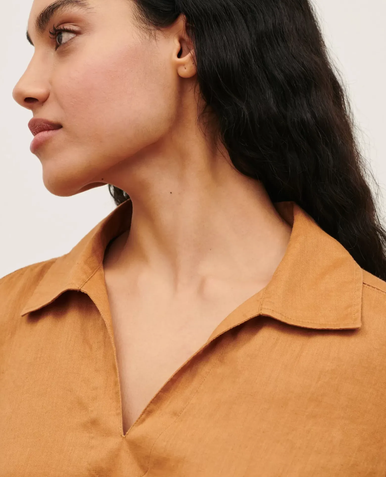 Robes|Comptoir des Cotonniers Daisy - Robe Ample En Lin 0320 Almond Brown