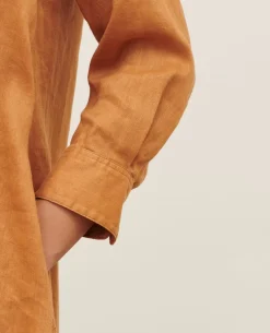 Robes|Comptoir des Cotonniers Daisy - Robe Ample En Lin 0320 Almond Brown