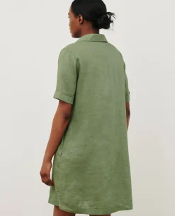 Robes|Comptoir des Cotonniers Daisy - Robe Iconique En Lin 52 Green