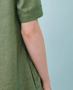 Robes|Comptoir des Cotonniers Daisy - Robe Iconique En Lin 52 Green