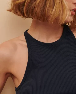 Tops|Comptoir des Cotonniers Debardeur En Coton 0693 Navy