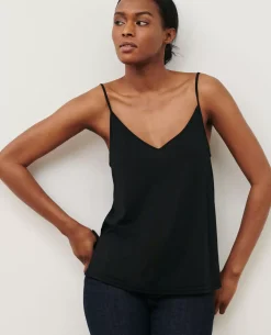 Tops|Comptoir des Cotonniers Debardeur En Coton Melange 09 Black