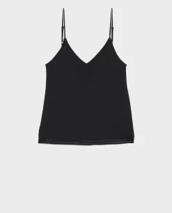 Tops|Comptoir des Cotonniers Debardeur En Coton Melange 09 Black
