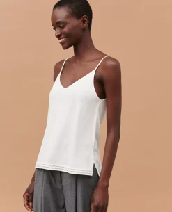 Tops|Comptoir des Cotonniers Debardeur En Coton Melange 06 Gray