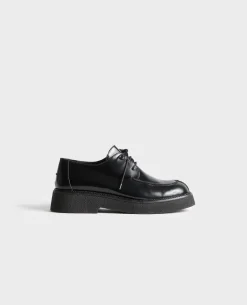 Chaussures|Comptoir des Cotonniers Derbies En Cuir Brillant 4216 Black_Beauty