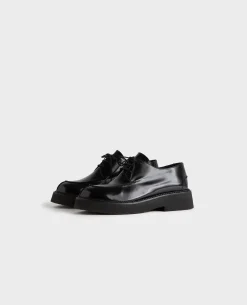Chaussures|Comptoir des Cotonniers Derbies En Cuir Brillant 4216 Black_Beauty