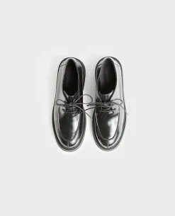 Chaussures|Comptoir des Cotonniers Derbies En Cuir Brillant 4216 Black_Beauty
