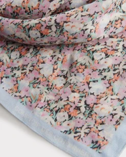Foulards & Echarpes|Comptoir des Cotonniers Foulard En Coton Melange 0110 Champs Fleuris Pink