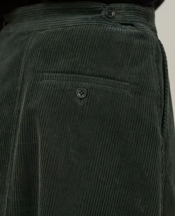 Jupes & Shorts|Comptoir des Cotonniers Jupe Courte En Velours Cotele 8817 58 Darkgreen