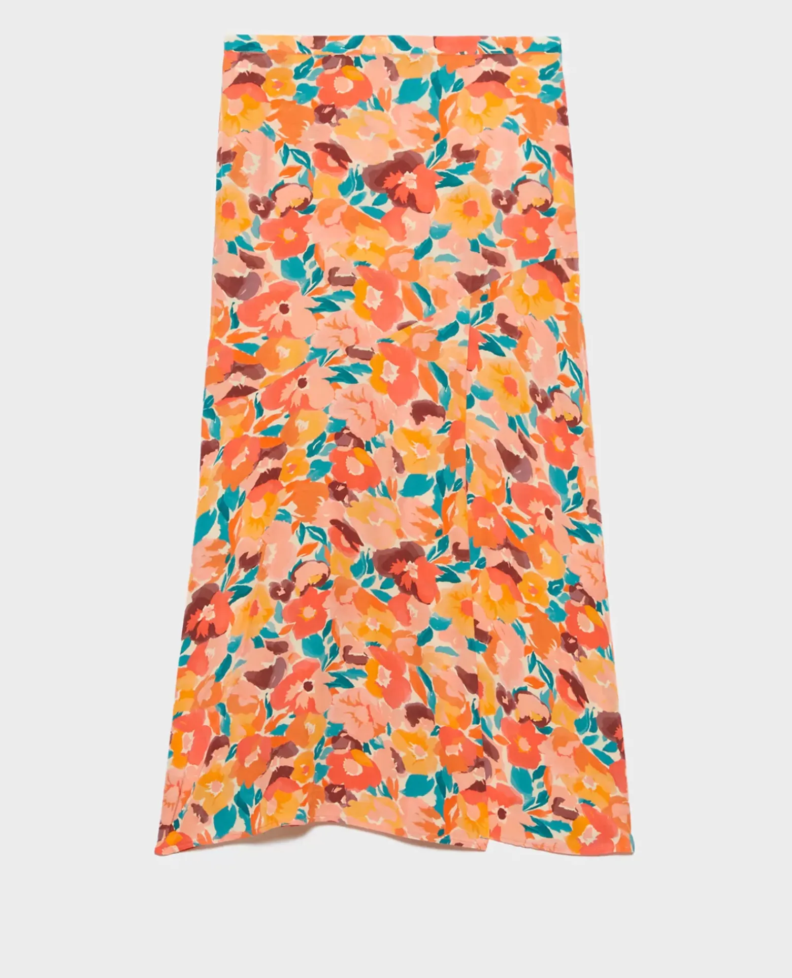 Jupes & Shorts|Comptoir des Cotonniers Jupe Fluide Imprimee 0230 Fauve Orange