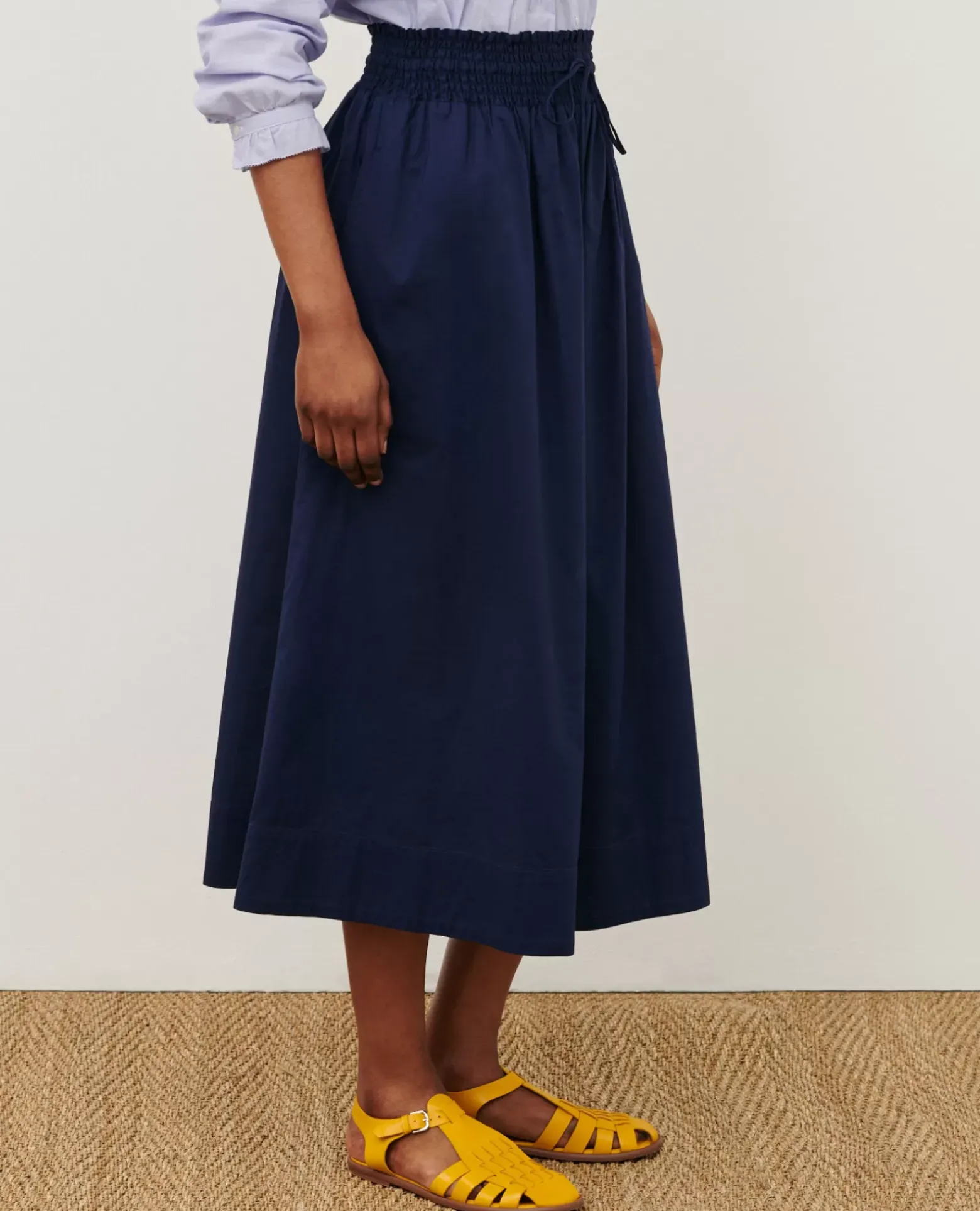 Jupes & Shorts|Comptoir des Cotonniers Jupe Longue En Coton 68 Blue