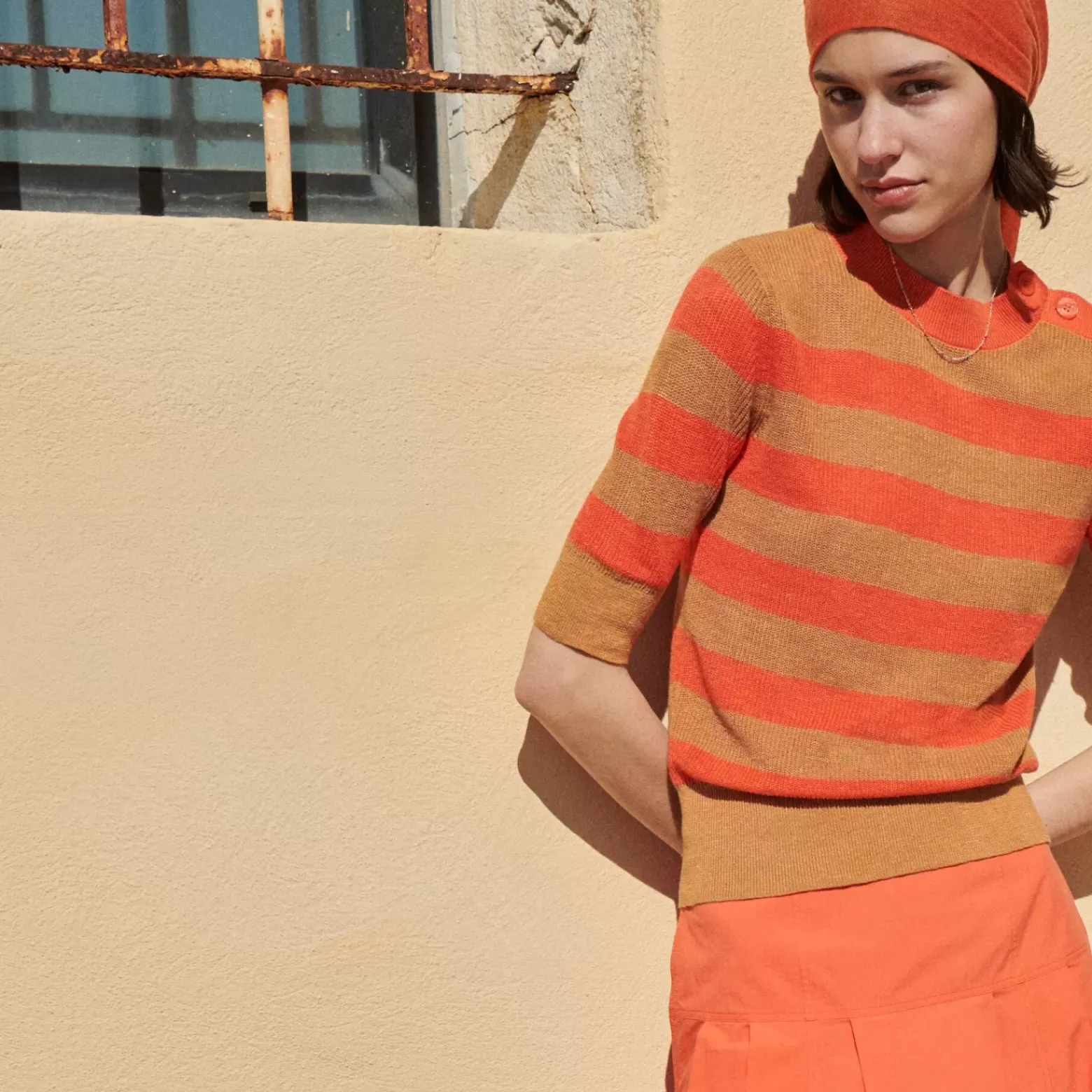 Jupes & Shorts|Comptoir des Cotonniers Jupe Longue En Coton 0250 Tiger Lily Orange