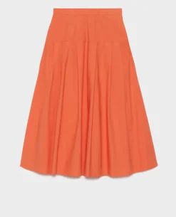 Jupes & Shorts|Comptoir des Cotonniers Jupe Longue En Coton 0250 Tiger Lily Orange