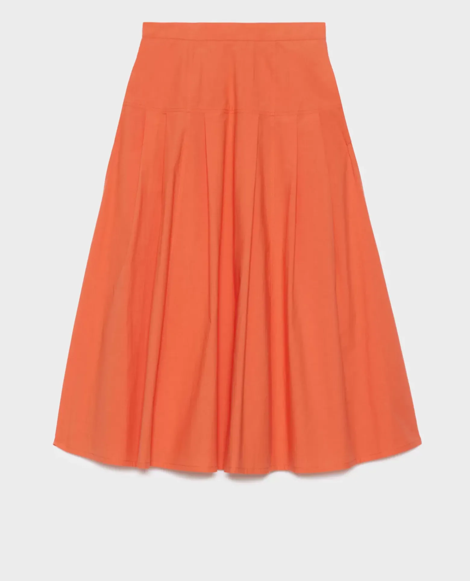 Jupes & Shorts|Comptoir des Cotonniers Jupe Longue En Coton 0250 Tiger Lily Orange