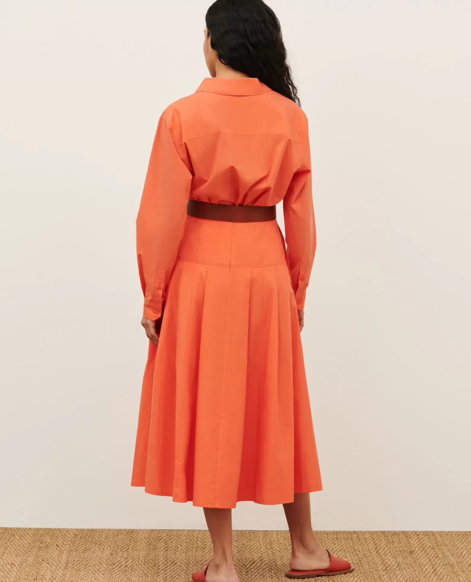 Jupes & Shorts|Comptoir des Cotonniers Jupe Longue En Coton 0250 Tiger Lily Orange