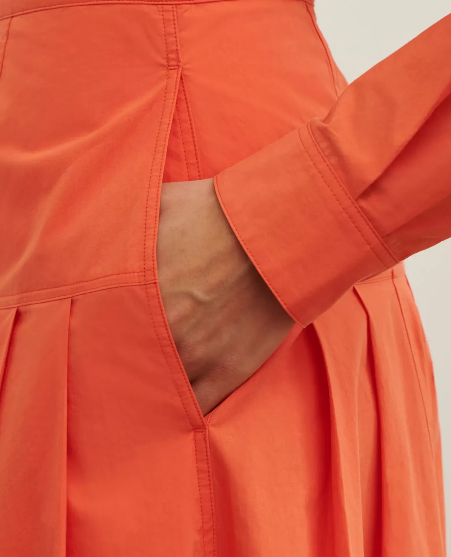 Jupes & Shorts|Comptoir des Cotonniers Jupe Longue En Coton 0250 Tiger Lily Orange