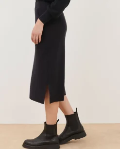 Jupes & Shorts|Comptoir des Cotonniers Jupe Longue En Laine 8891 09 Black