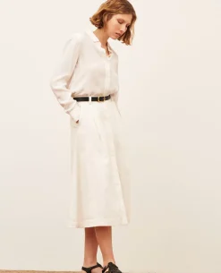 Jupes & Shorts|Comptoir des Cotonniers Jupe Longue En Lin 01 White