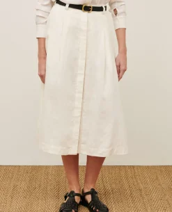 Jupes & Shorts|Comptoir des Cotonniers Jupe Longue En Lin 01 White