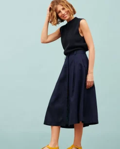 Jupes & Shorts|Comptoir des Cotonniers Jupe Longue En Lin 68 Blue