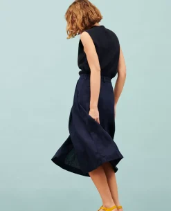 Jupes & Shorts|Comptoir des Cotonniers Jupe Longue En Lin 68 Blue