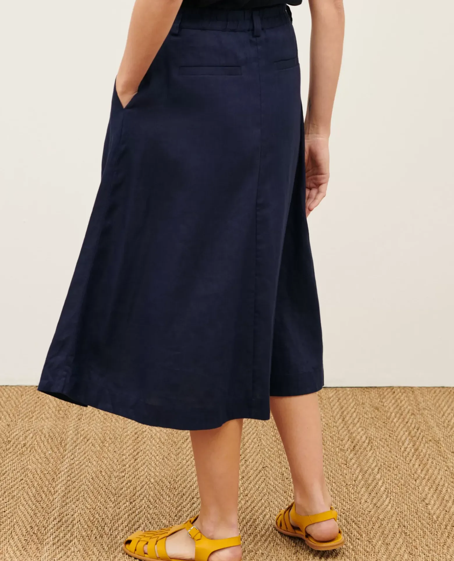 Jupes & Shorts|Comptoir des Cotonniers Jupe Longue En Lin 68 Blue
