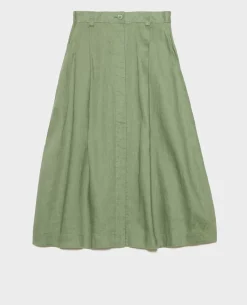 Jupes & Shorts|Comptoir des Cotonniers Jupe Longue En Lin 52 Green