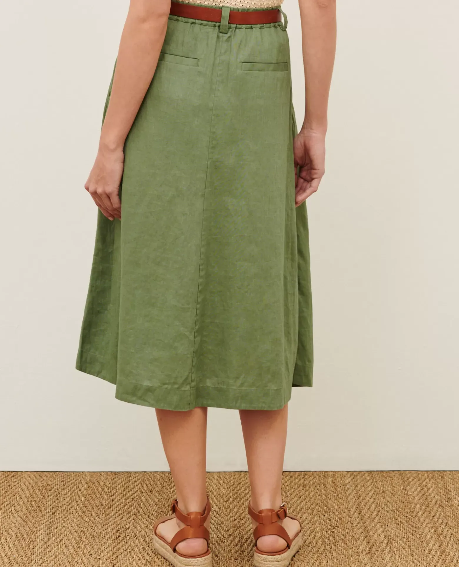 Jupes & Shorts|Comptoir des Cotonniers Jupe Longue En Lin 52 Green