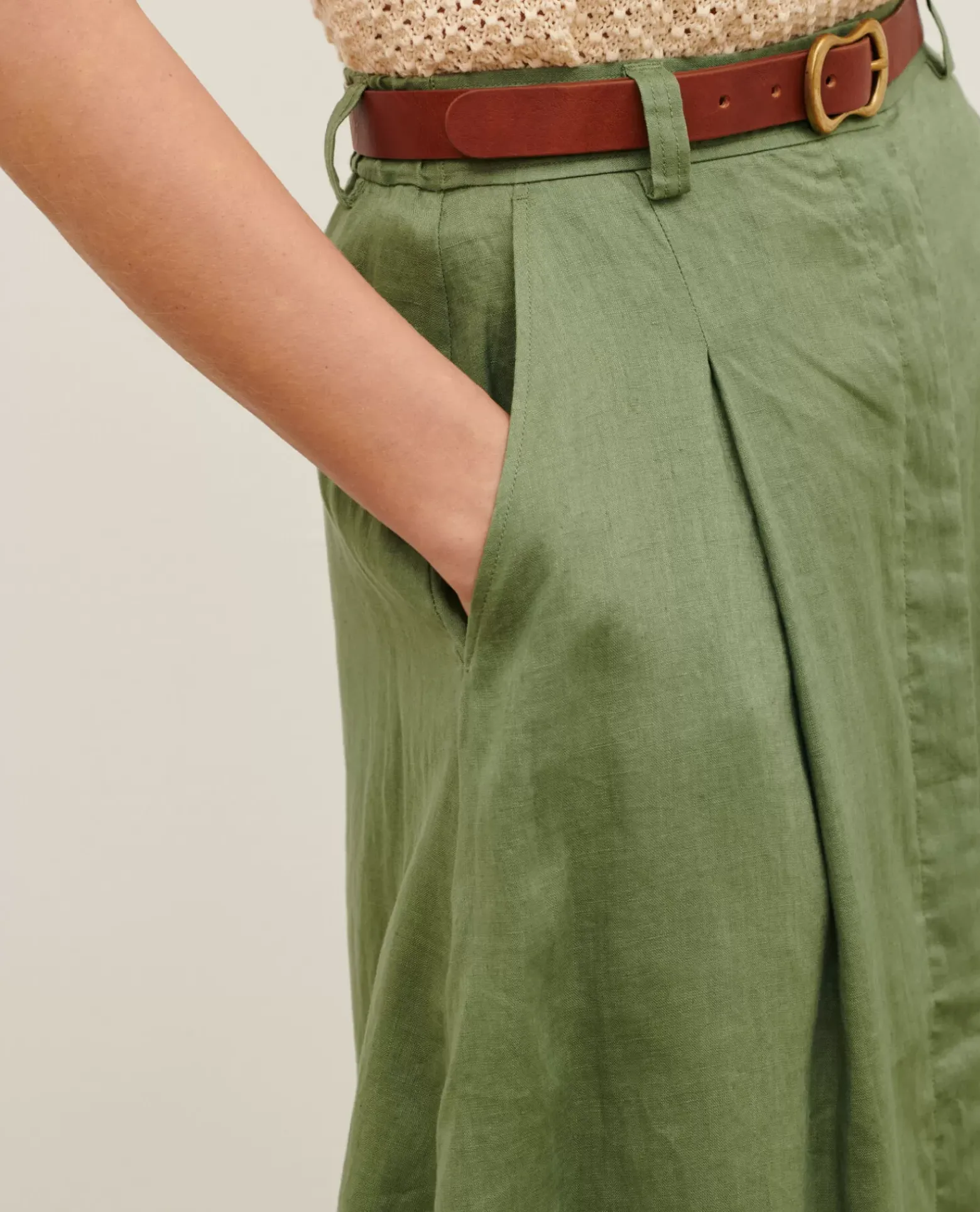 Jupes & Shorts|Comptoir des Cotonniers Jupe Longue En Lin 52 Green