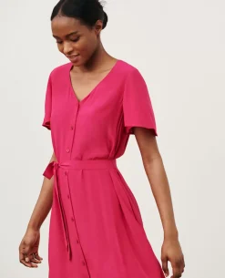 Robes|Comptoir des Cotonniers Laetitia - Robe Courte Fluide 8905 Cherries Jubilee