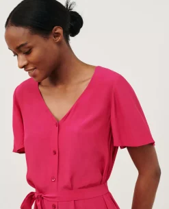 Robes|Comptoir des Cotonniers Laetitia - Robe Courte Fluide 8905 Cherries Jubilee
