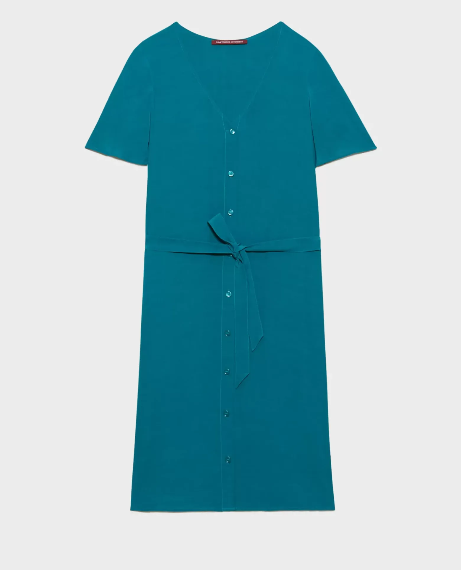 Robes|Comptoir des Cotonniers Laetitia - Robe Courte Fluide 8906 Harbor Blue