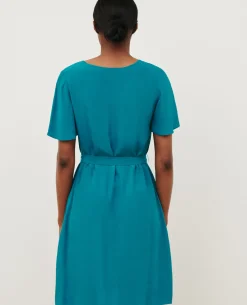Robes|Comptoir des Cotonniers Laetitia - Robe Courte Fluide 8906 Harbor Blue