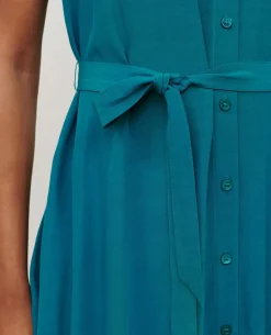 Robes|Comptoir des Cotonniers Laetitia - Robe Courte Fluide 8906 Harbor Blue