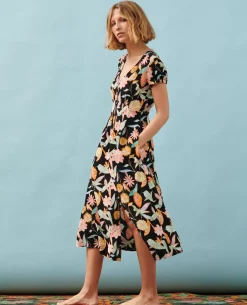 Robes|Comptoir des Cotonniers Ludivine - Robe Longue 0909 Black Aubepine