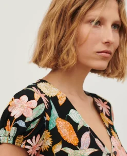 Robes|Comptoir des Cotonniers Ludivine - Robe Longue 0909 Black Aubepine