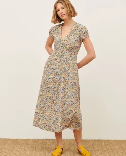 Robes|Comptoir des Cotonniers Ludivine - Robe Longue 0661 Zest Blue