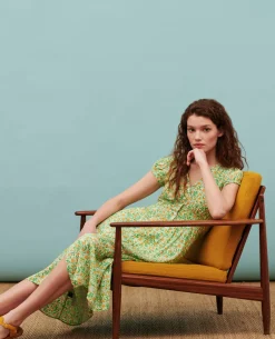 Robes|Comptoir des Cotonniers Ludivine - Robe Longue 0420 Zest Yellow
