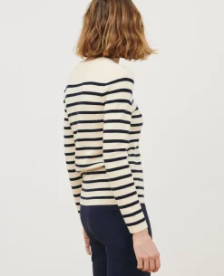 Maille|Comptoir des Cotonniers Maddy - Pull Marin En Laine Merinos Stp Jtst Nsky