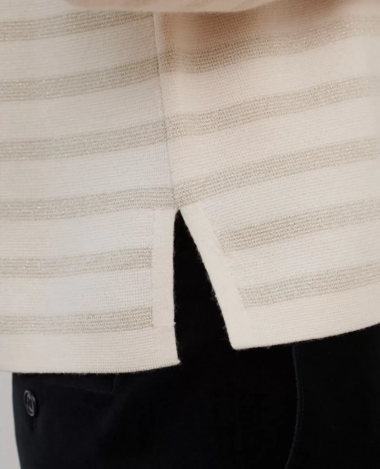 Maille|Comptoir des Cotonniers Maddy - Pull Marin En Laine Merinos 8801 01 Offwhite