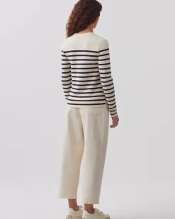 Maille|Comptoir des Cotonniers Maddy - Pull Marin En Laine Merinos 8842 01 Offwhite
