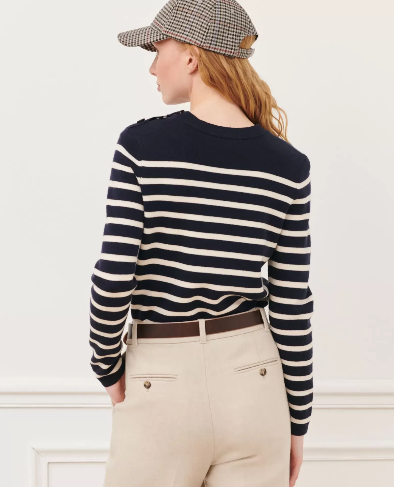 Maille|Comptoir des Cotonniers Maddy - Pull Marin En Laine Merinos Stp Nv Wht