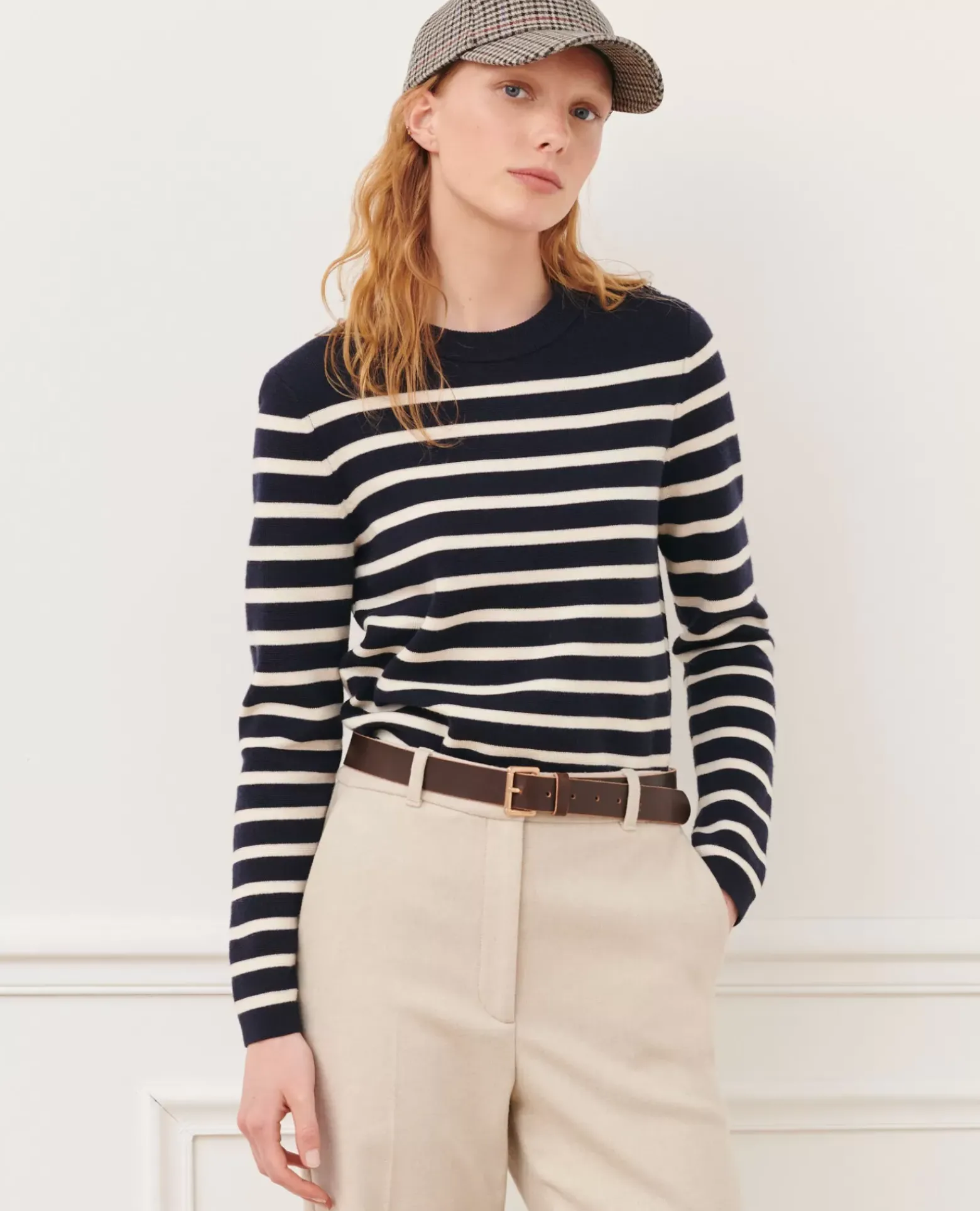 Maille|Comptoir des Cotonniers Maddy - Pull Marin En Laine Merinos Stp Nv Wht