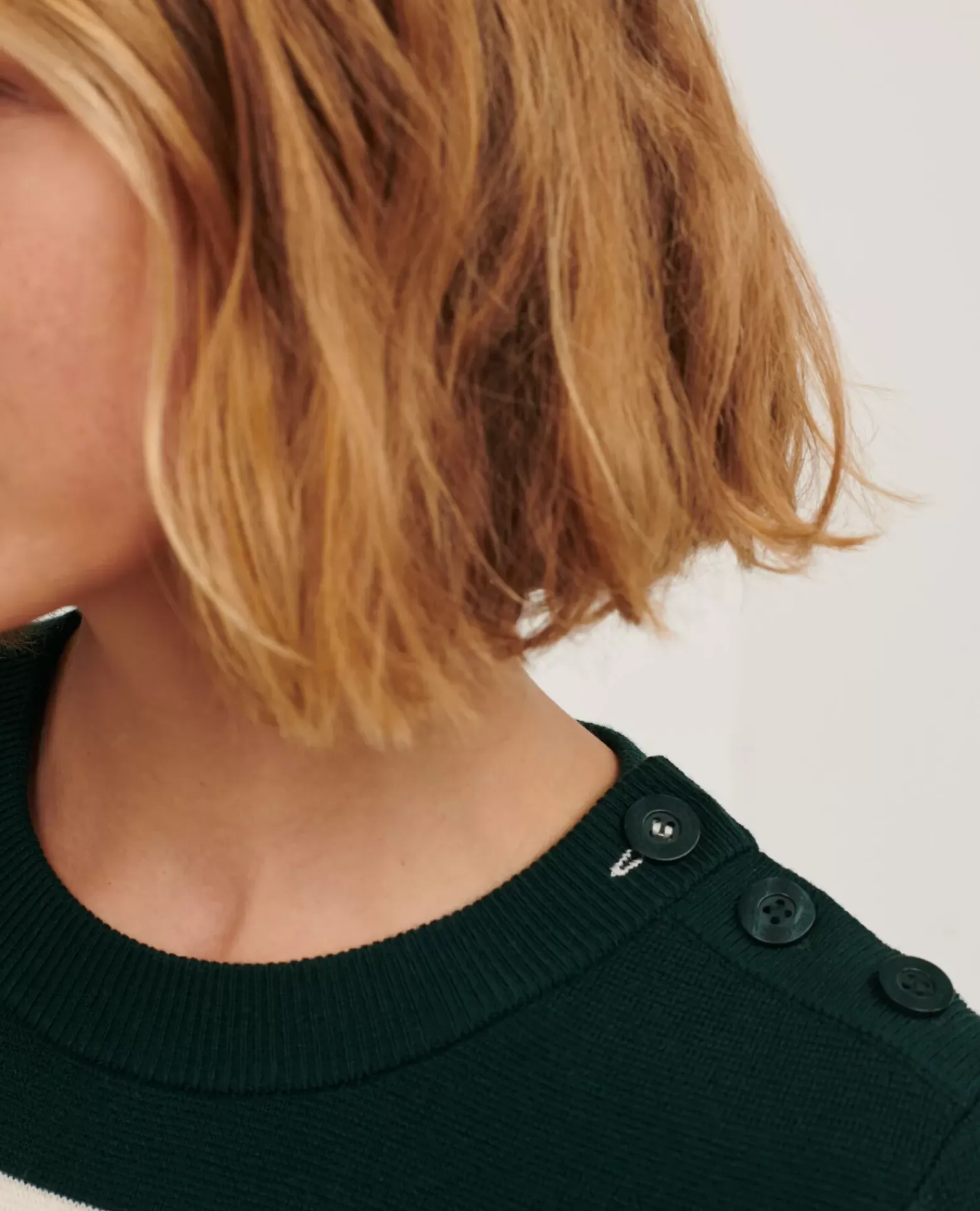 Maille|Comptoir des Cotonniers Maddy - Pull Marin En Laine Merinos 8872 58 Darkgreen Stripe