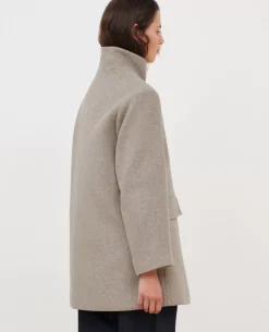 Vestes & Trenchs|Comptoir des Cotonniers Manteau Court En Laine Melangee 8892 04 Gray