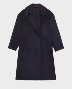 Vestes & Trenchs|Comptoir des Cotonniers Manteau Double Face Laine Et Cachemire 7012C 69 Navy