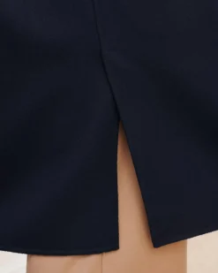 Vestes & Trenchs|Comptoir des Cotonniers Manteau Double Face Laine Et Cachemire 7012C 69 Navy