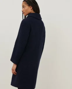 Vestes & Trenchs|Comptoir des Cotonniers Manteau Long En Laine Melangee 8851 66 Blue